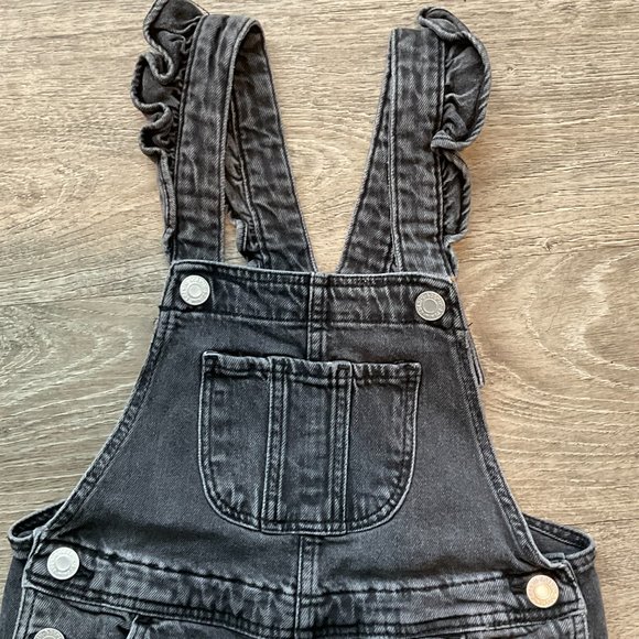 H&M Overall‎ Denim Jean Shorts Black Size 6X - Picture 2 of 5